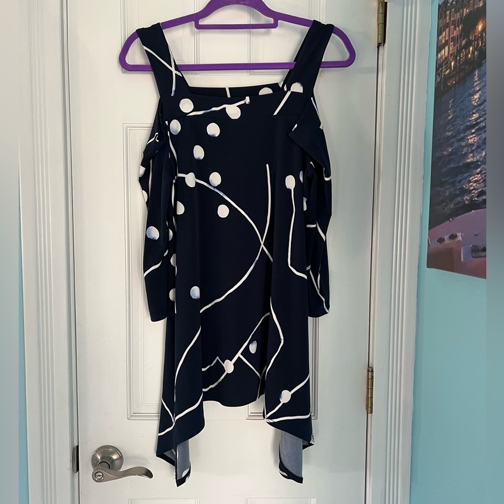 Clara Sun Woo Tunic Wrinkle Proof Pre-loved Navy Blue S